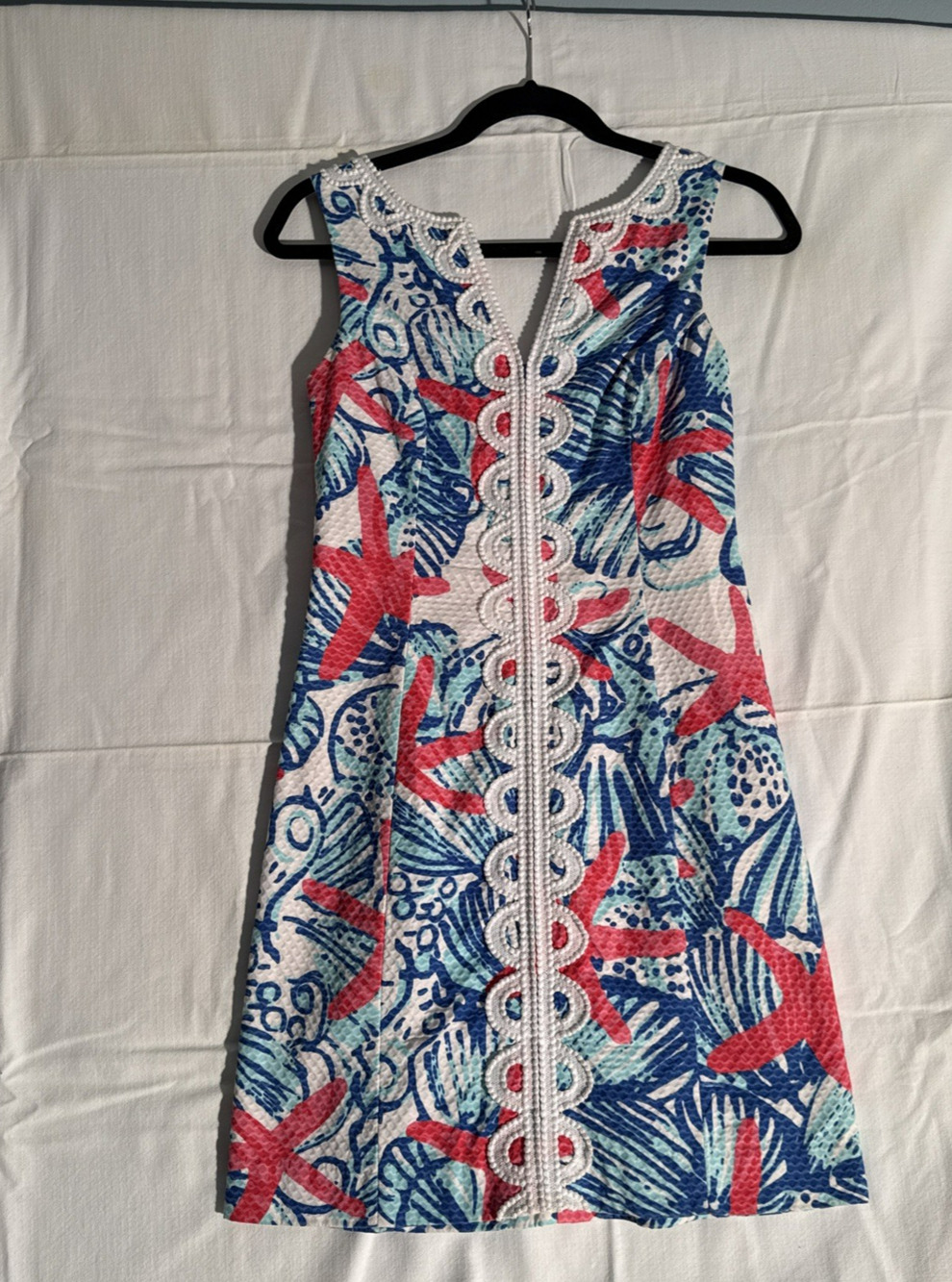 Lilly Pulitzer Dress Star Fish Blue Colors Sz 0